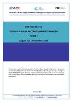 [2016-02] Briefing Notes on USAID WA-WASH Accomplishments in Niger in Phase I August 2011 - December 2015